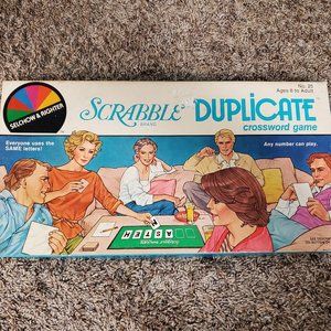 Board Game - Scrabble Duplicate - 1982 - Selchow & Righter - Vintage & Complete